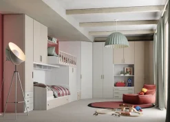 Cameretta Cardi linea Fly finitura Nuvola Frassino, Tele e Visone