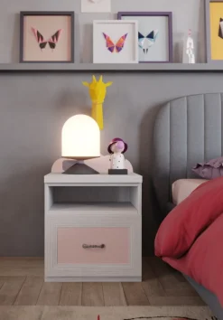 Cameretta completa Alexandra linea Sitter finitura Nuvola Frassino e Rosantico