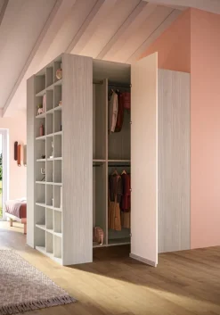 Cameretta completa Amy linea Colorfull finitura Cenere Wood, Coral e Princess