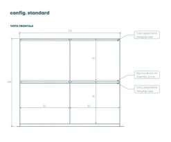 Cameretta completa con armadio scorrevole Mida in finitura Bronzo e Rovere Mercure