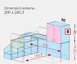 Cameretta completa Demetra linea Airone