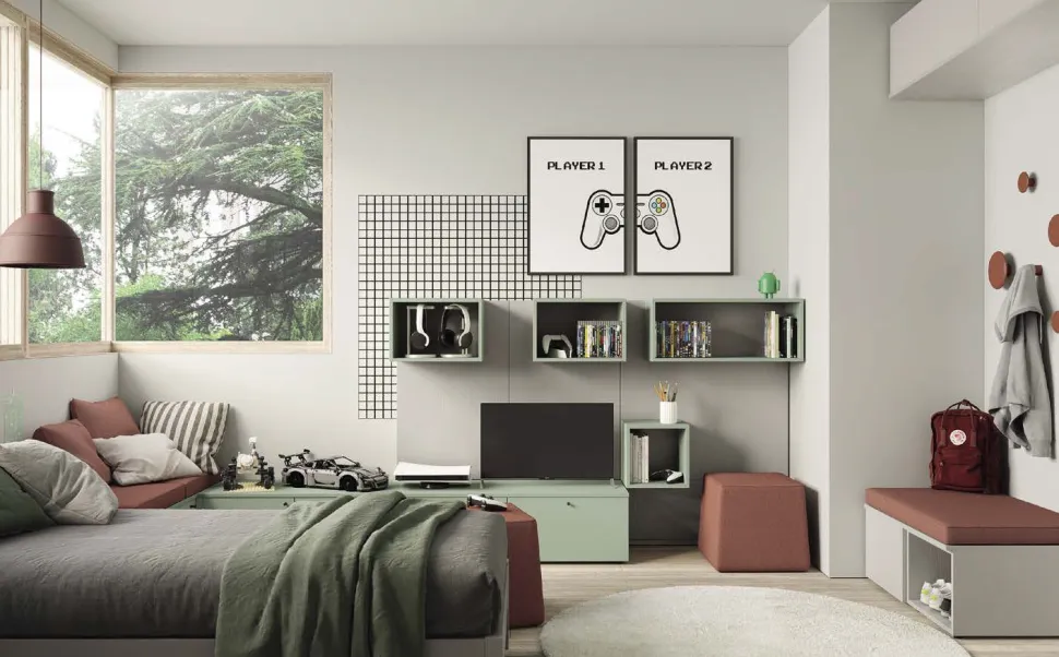 Cameretta completa Evan linea Airone
