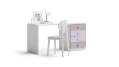 Cameretta Diana linea Fly finitura Nuvola Frassino, Malva e Quarzo