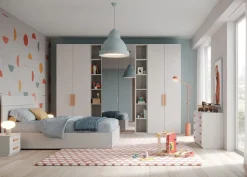 Cameretta Star linea Fly finitura Cenere Wood Calce e Albicocca