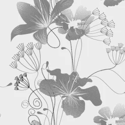 Carta da parati, fotomurale personalizzato floreale monocolore
