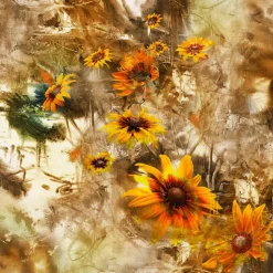 Carta da parati girasole personalizzata