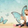 Carta da parati personalizzata decorativa con farfalle