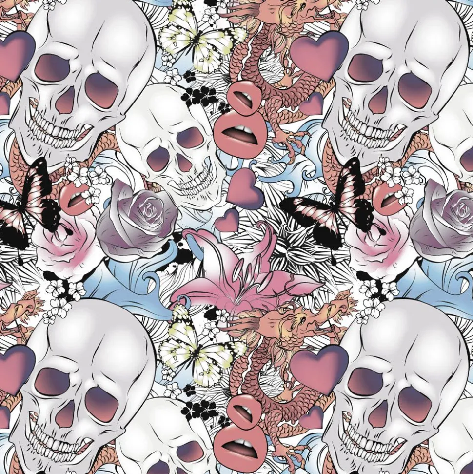 Carta da parati stile tattoo