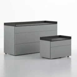 Cassettiera a 3 cassetti con top a vassoio Calipso disponibile in vari colori