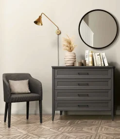 Cassettiera Baron quattro cassetti linea Ginevra disponibile in vari colori