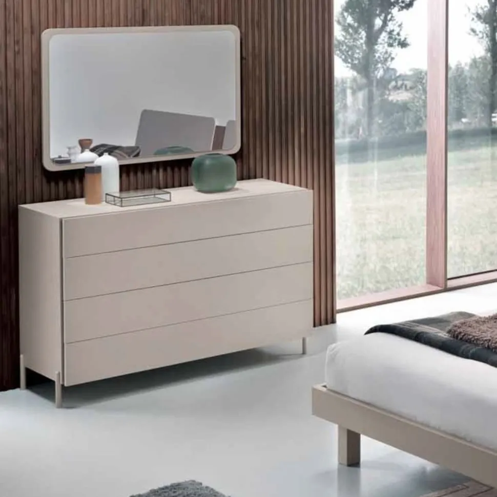 Cassettiera 4 cassetti Lady linea Domino disponibile in vari colori