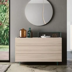 Cassettiera 3 cassetti senza maniglia Verano disponibile in vari colori