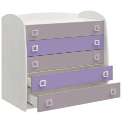 Cassettiera Fenny linea Colorfull a 5 cassetti finitura Cielo
