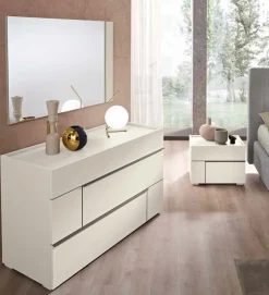 Cassettiera moderna 3 cassetti con maniglia ergonomica disponibile in vari colori Morgan linea Domino