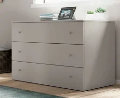 Cassettiera moderna 3 cassetti Bianco opaco Mister disponibile in 2 misure e vari colori
