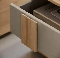 Cassettiera moderna 3 cassetti con maniglia integrata in MDF disponibile in vari colori