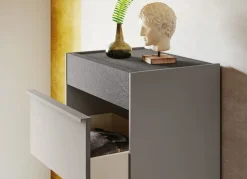 Cassettiera moderna 3 cassetti con Maniglia in Alluminio disponibile in vari colori
