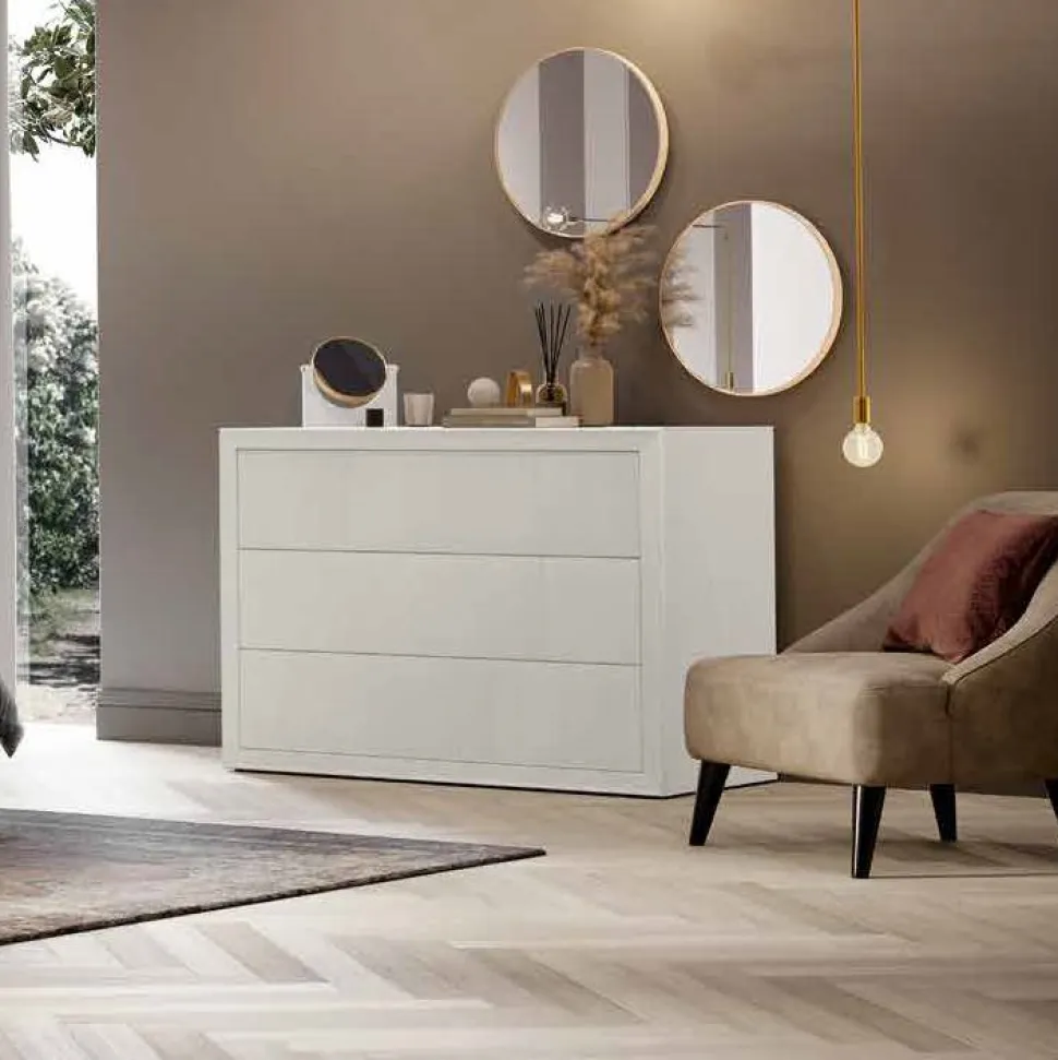Cassettiera Oscar tre cassetti linea Ginevra disponibile in vari colori