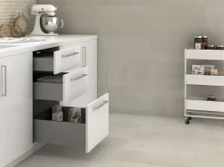 Cassetto esterno Concept 30kg, altezza 138mm, profondità 300mm, Acciaio, Verniciato bianco o antracite