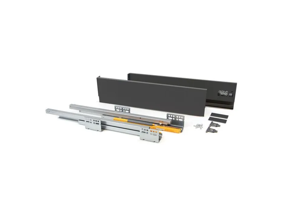 Cassetto esterno Concept 30kg, altezza 138mm, profondità 300mm, Acciaio, Verniciato bianco o antracite
