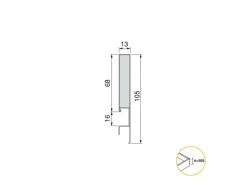 Cassetto esterno Concept 30kg, altezza 105mm, profondità 300mm, Acciaio, Verniciato bianco o antracite