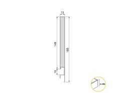 Cassetto esterno Concept 30kg, altezza 185mm, profondità 350mm, Acciaio, Verniciato bianco