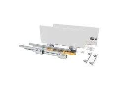 Cassetto esterno Concept 30kg, altezza 185mm, profondità 350mm, Acciaio, Verniciato bianco