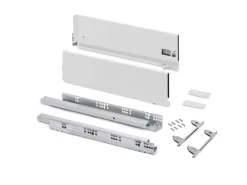 Cassetto esterno Vertex con regolazione 3D altezza 178mm, 60kg, profondità 500mm, Acciaio, Verniciato in 2 colori