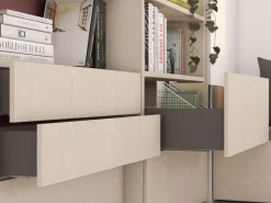 Cassetto esterno Vertex con regolazione 3D altezza 178mm, 40kg, profondità 350mm, Acciaio,Bianco,Alluminio o Grigio antracite