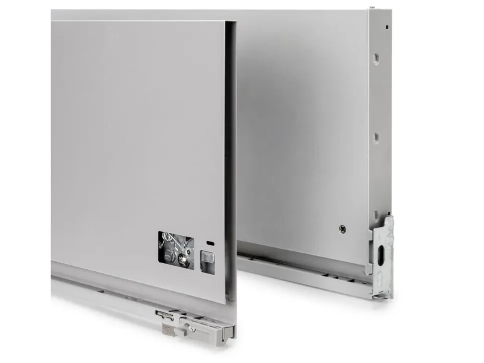 Cassetto esterno Vertex 60kg, altezza 242mm, profondità 450mm, Acciaio, Verniciato bianco