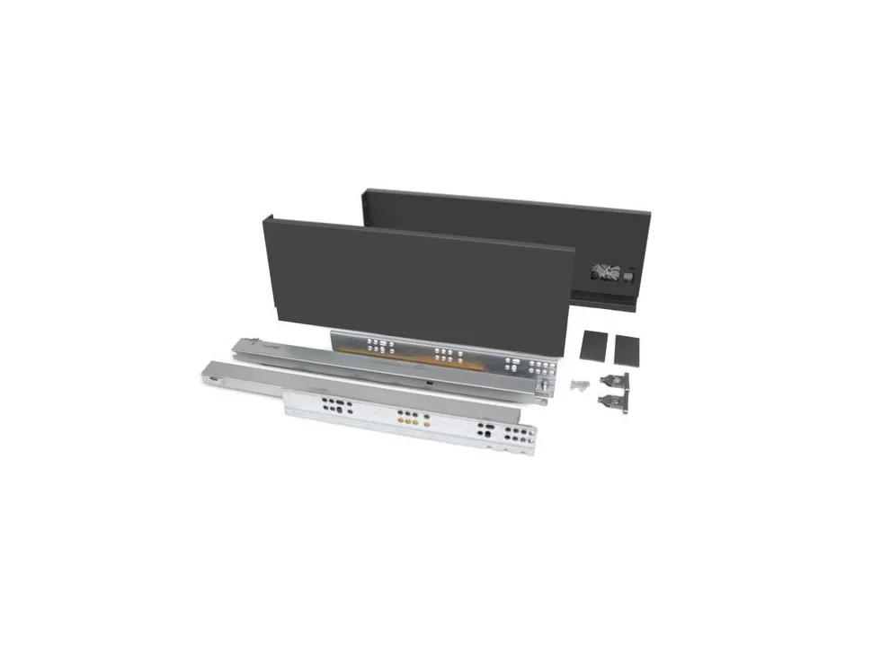 Cassetto esterno Vertex 40kg altezza 131mm, profondità 300mm, Acciaio, Grigio antracite o bianco