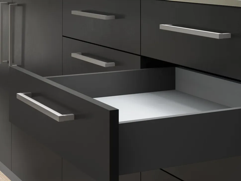 Cassetto esterno Vertex 40kg altezza 131mm, profondità 300mm, Acciaio, Grigio antracite o bianco