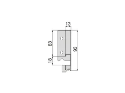 Cassetto esterno Vertex 40kg altezza 93mm, profondità 450mm, Acciaio, Grigio antracite