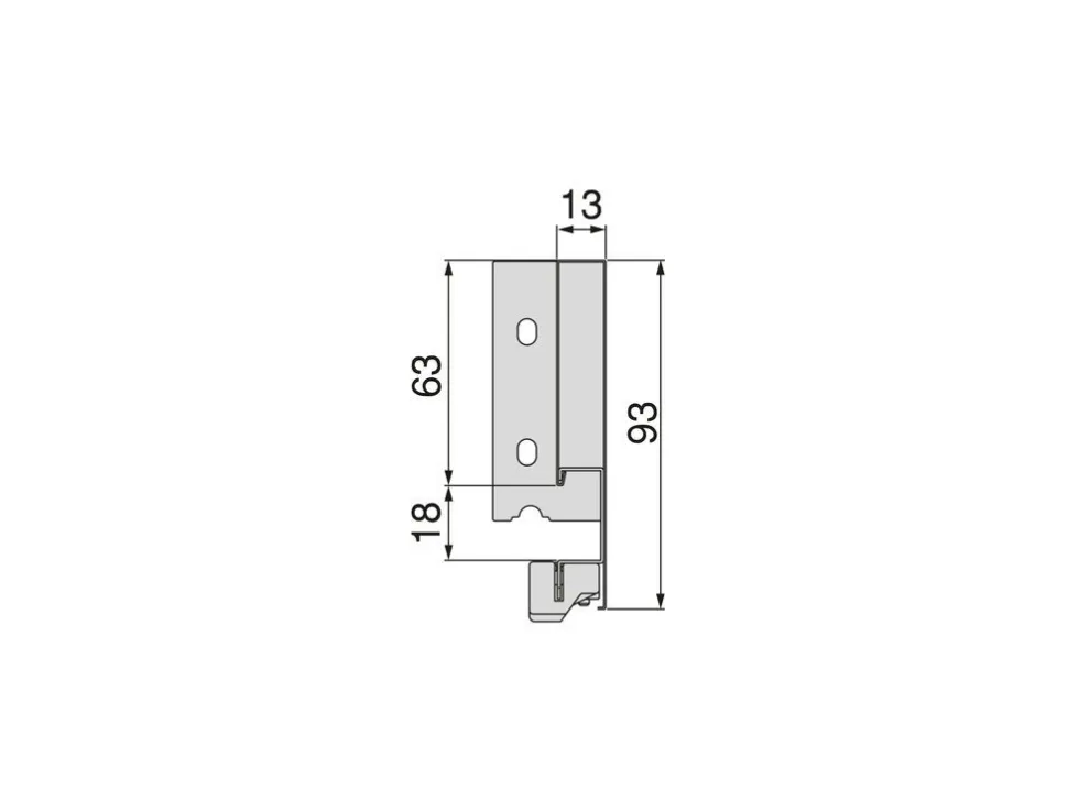 Cassetto esterno Vertex 40kg altezza 93mm, profondità 450mm, Acciaio, Grigio antracite
