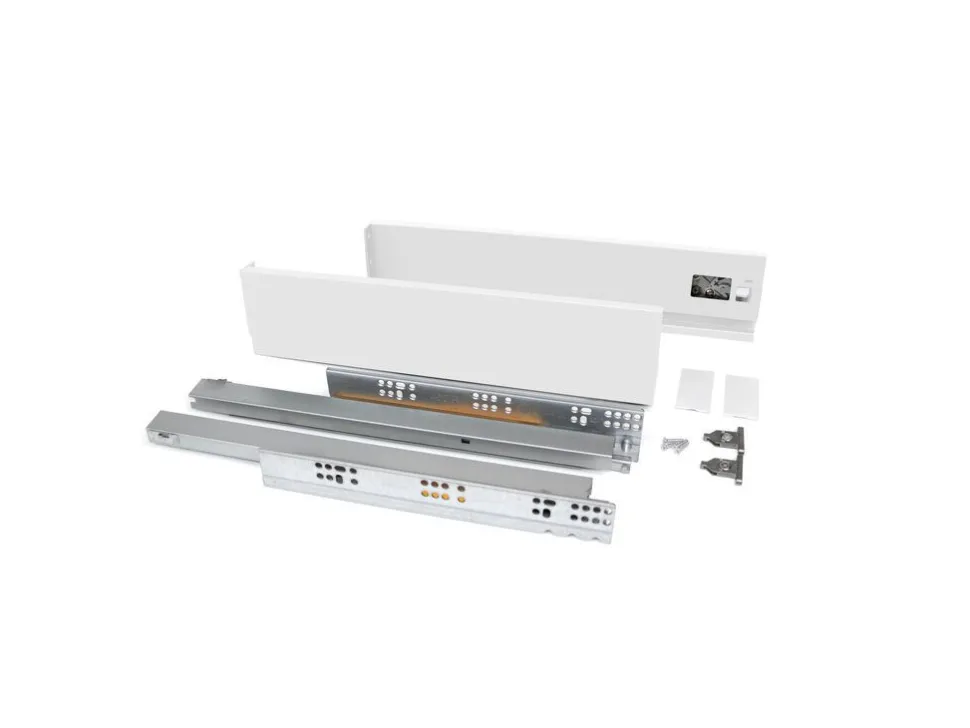 Cassetto esterno Vertex 40kg altezza 83mm, profondità 450mm, Acciaio, Verniciato bianco