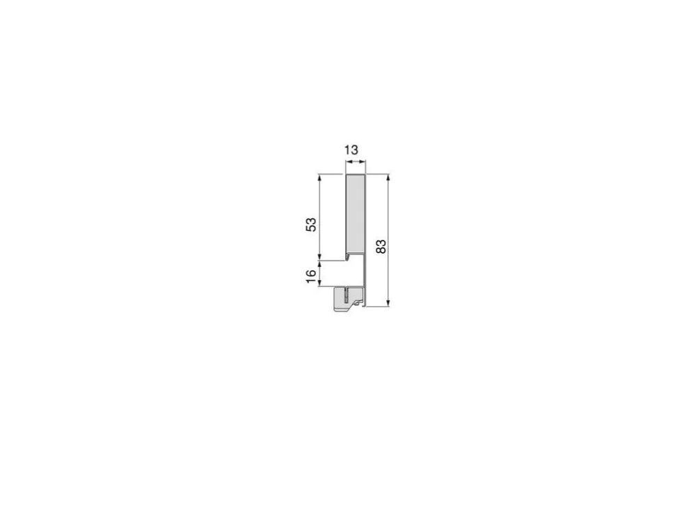 Cassetto esterno Vertex 40kg altezza 83mm, profondità 450mm, Acciaio, Verniciato bianco