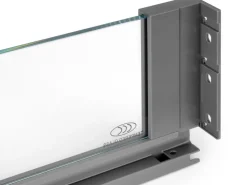 Cassetto esterno Vertex 40 kg con laterale in vetro 131 mm di altezza, 450 mm di profondità, Acciaio, Alluminio e Vetro, Grigio antracite