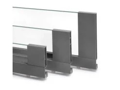 Cassetto esterno Vertex 40 kg con laterale in vetro 131 mm di altezza, 450 mm di profondità, Acciaio, Alluminio e Vetro, Grigio antracite