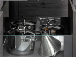 Cassetto esterno Vertex 40 kg con laterale in vetro 178 mm di altezza, 450/500 mm di profondità, Acciaio, Alluminio e Vetro, Grigio antracite