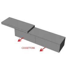 Cassettoni sospesi con mensola