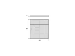 Cassetto organizzatore per armadi e cabine armadio Quartz, Eco-pelle e legno, Titanio, disponibile in 3 misure
