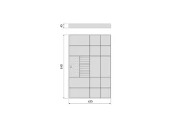 Cassetto organizzatore per armadi e cabine armadio Quartz, Eco-pelle e legno, Titanio, disponibile in 3 misure