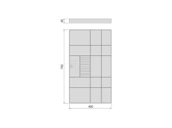 Cassetto organizzatore per armadi e cabine armadio Quartz, Eco-pelle e legno, Titanio, disponibile in 3 misure