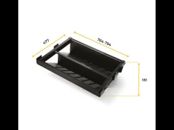 Cassetto portascarpe per interno armadio estraibile in Acciaio disponibile in 3 misure