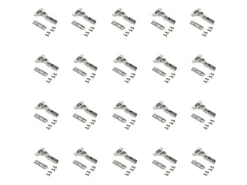 Cerniere collo alto X91 con chiusura soft e Basetta a vite, altezza 1, Acciaio, Nichelato