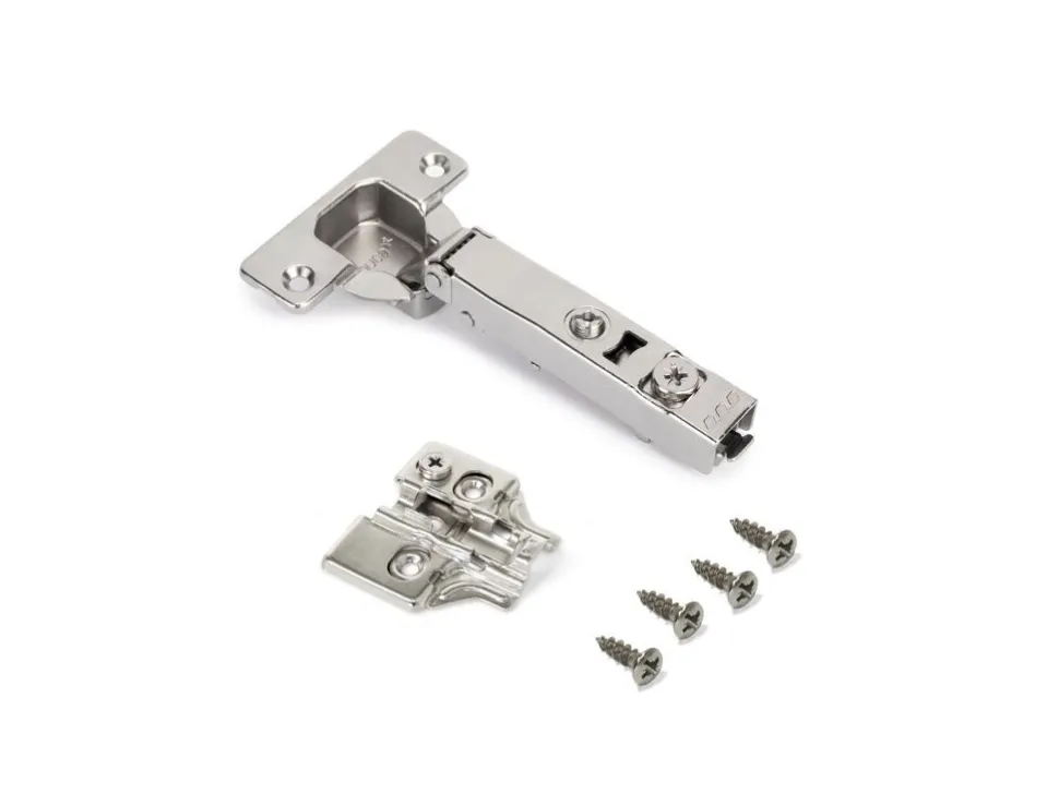 Cerniere collo drito X92N e basetta a vite, Acciaio, Nichelato