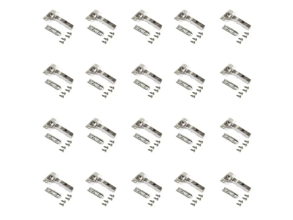 Cerniere collo dritto X91 con chiusura soft e Basetta a vite, altezza 1, Acciaio, Nichelato