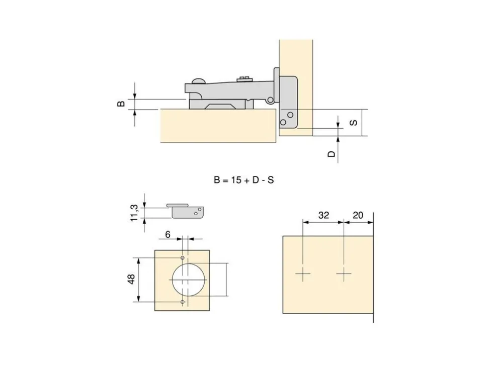 Cerniere collo dritto X91 con chiusura soft e Basetta a vite, altezza 1, Acciaio, Nichelato
