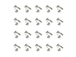 Cerniere collo dritto X91N con basetta montaggio misto, diametro 5x9,5 mm, altezza 0, Acciaio, Nichelato