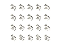 Cerniere collo dritto X91N con Basetta a vite, altezza 0, Acciaio, Nichelato